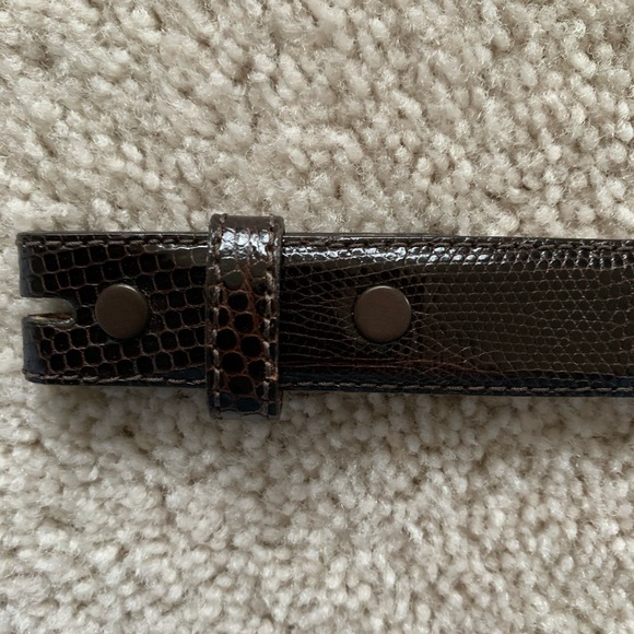 Kieselstein-Cord Brown Lizard Belt - Picture 5 of 6